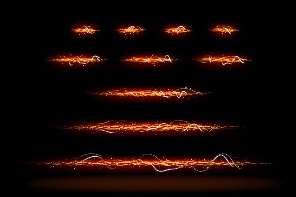 Glowing Light Trails für Photoshop und Affinity Photo – geradlinige Lichtspuren