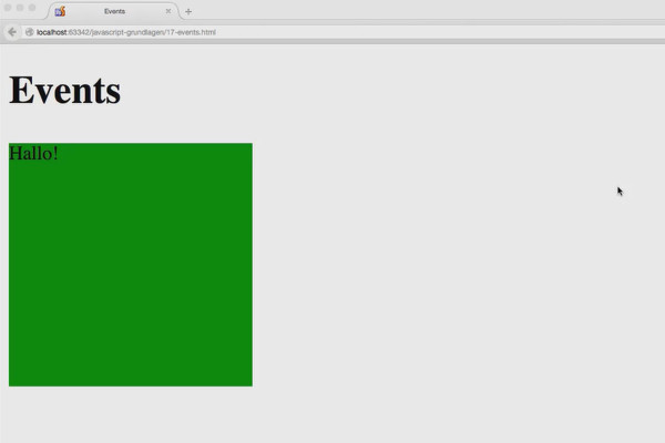 JavaScript basics - 17 events