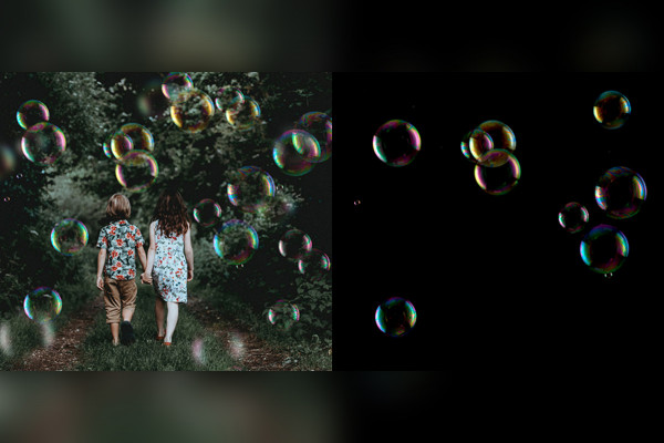 Images haute résolution, textures et superpositions : bulles de savon 1.