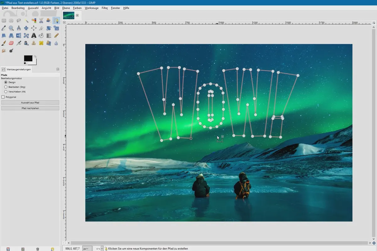 Elaborazione immagini con GIMP: il tutorial per principianti - Creare il percorso dal testo