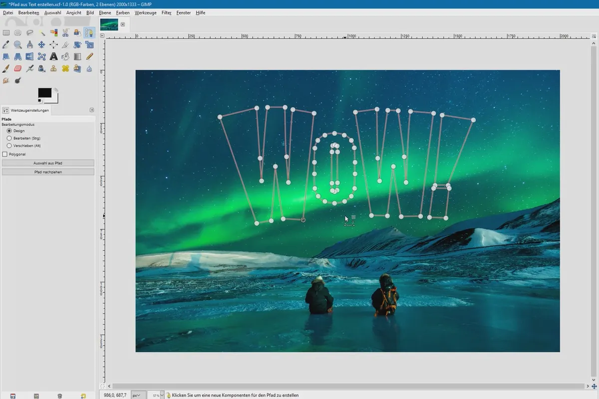 Bildbearbeitung mit GIMP: das Tutorial für Einsteiger – 57 Pfad aus Text erstellen