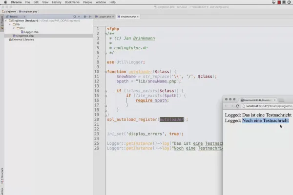 Objektorientert webprogrammering med PHP – 8.01 Singleton: bare én instans