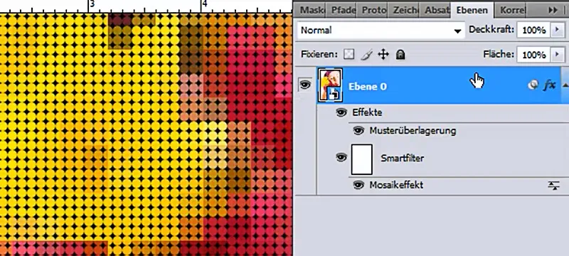 Opprett sirkulært mosaikeffekt for bilder, flygeblader og tapeter