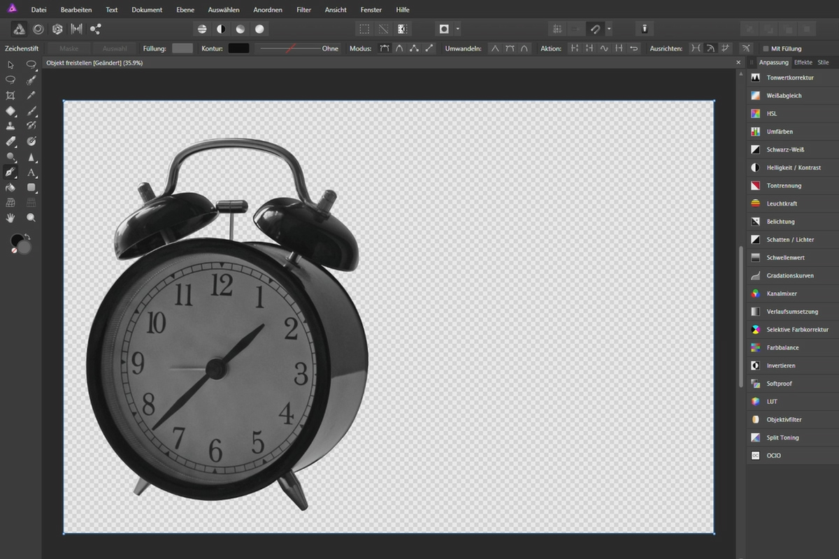 Affinity Photo-opplæring - Grunnleggende: 5.8 | Freistellen Objekt