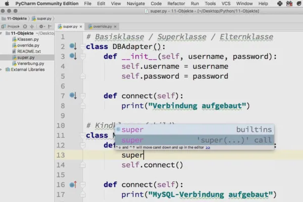 Memprogram dengan Python - 11.5 Kata Kunci "super