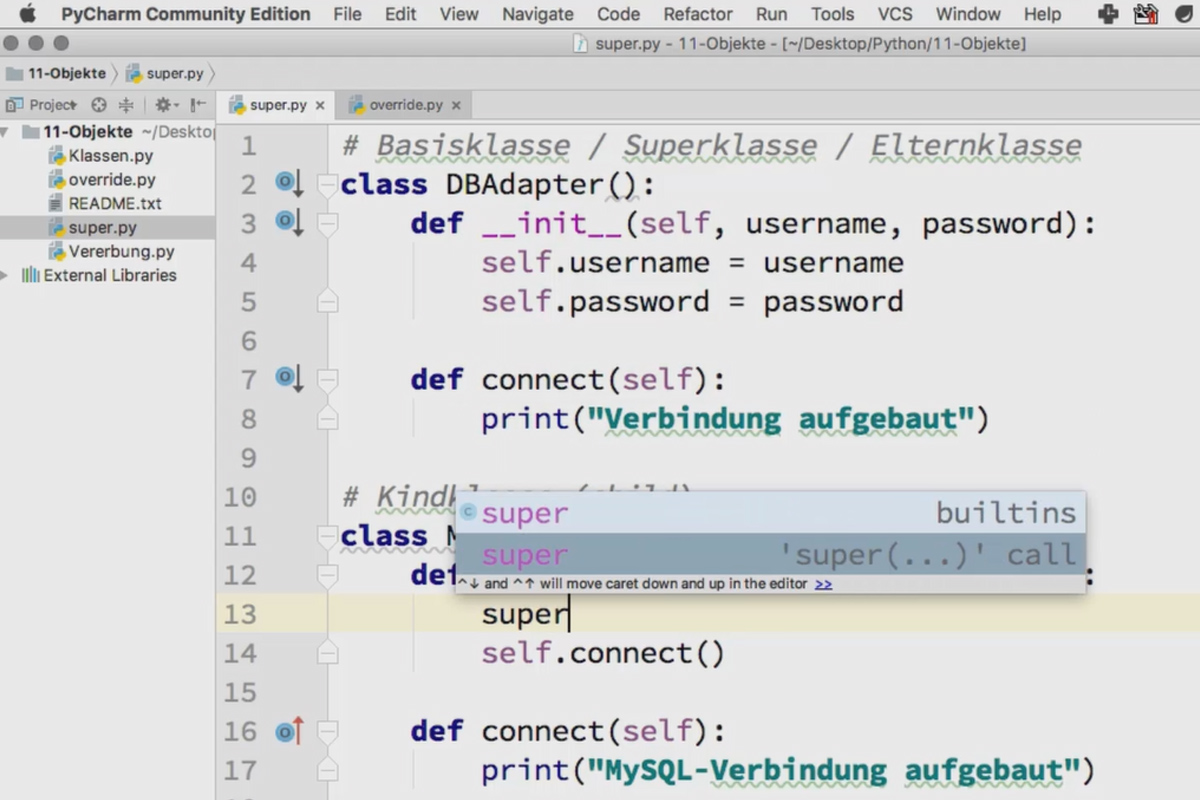 Programación con Python - 11.5 La palabra clave "super"