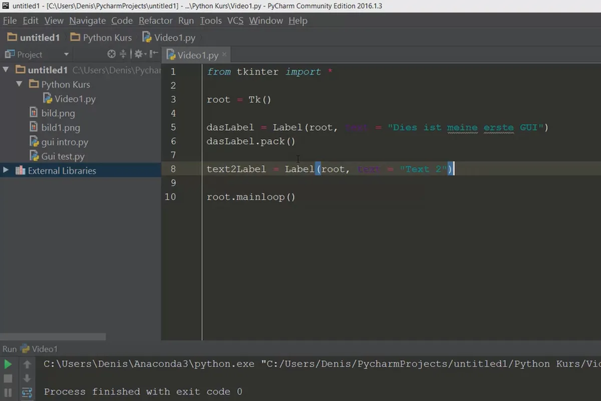 Python programlama için başlangıç ​​- 58 GUI: Giriş