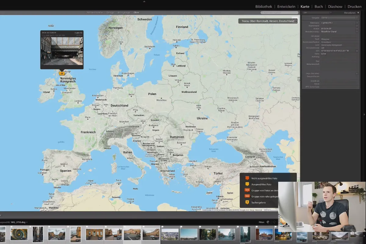 Lightroom Classic CC-Tutorial: 9.4 | Karten