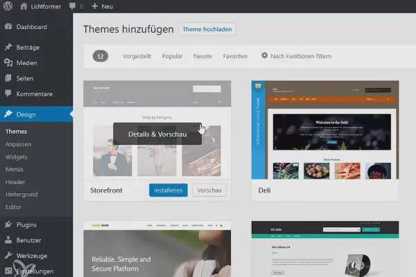 WordPress verstehen und einsetzen: 7.1 Theme und Plug-ins