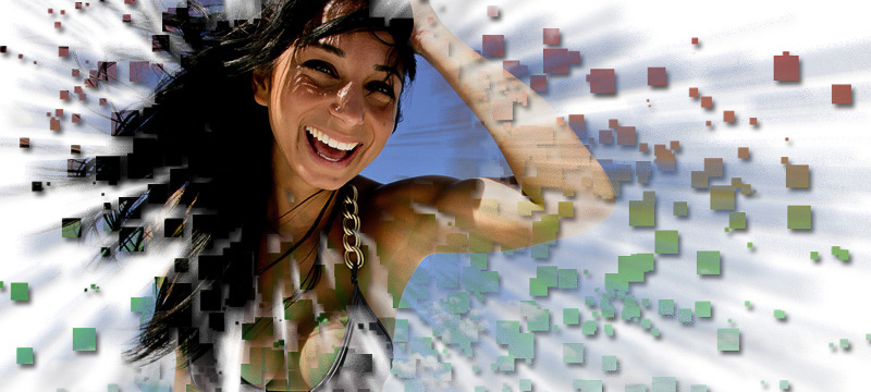 Fragments explosifs d'une photo