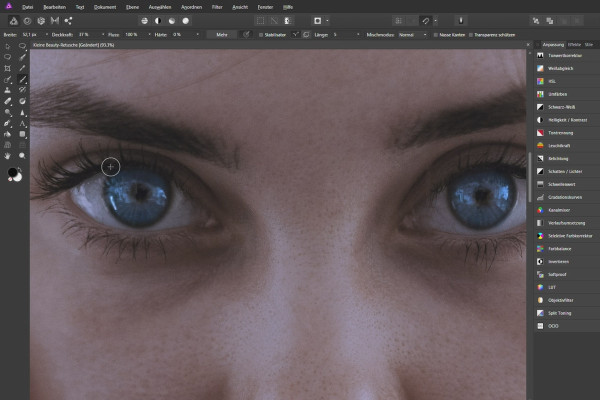 Affinity Photo-opplæring - Grunnleggende: 5.9 | Liten portrettretusj