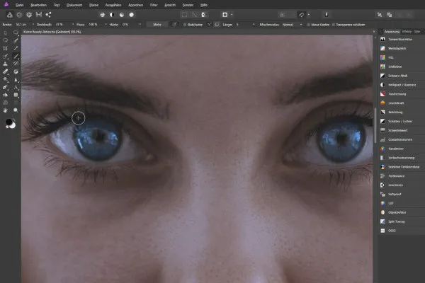 Affinity Photo-Tutorial – Grundlagen: 5.9 | Kleine Porträt-Retusche
