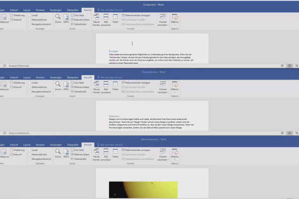 Migliore in Word: Diventa un eroe dei documenti - organizza, divide, cambia e sincronizza fino a 59 finestre.