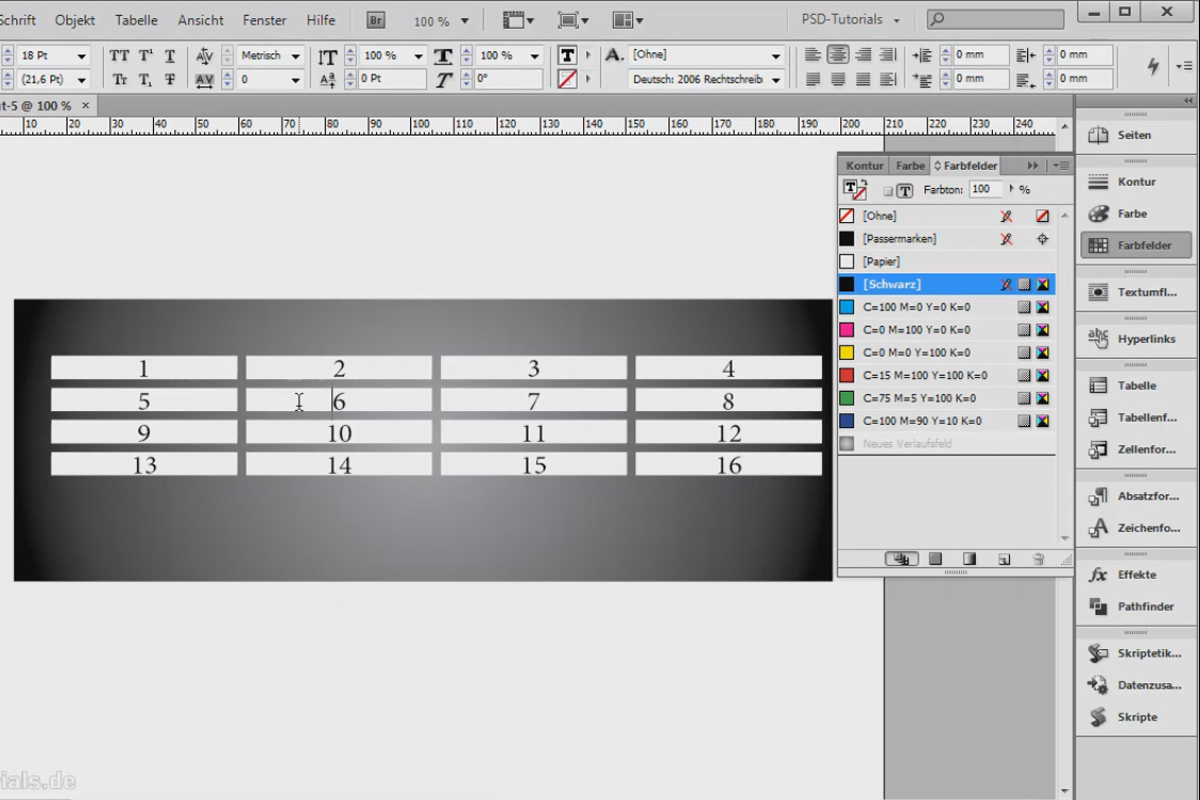 Tips & tricks for Adobe InDesign: Create transparent outlines in tables