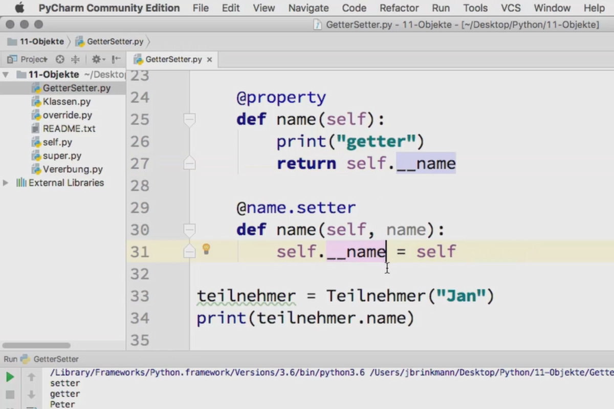 Programación con Python - 11.7 Getter y Setter y Python?