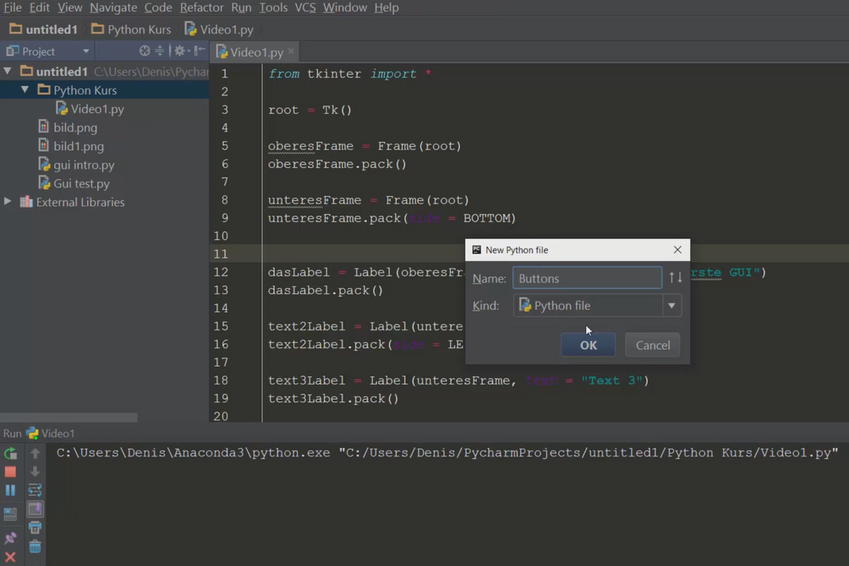 Python-programmering för nybörjare - använd 60 knappar och klickar.