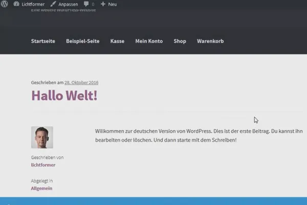 WordPress verstehen und einsetzen: 7.3 Setup: Grundeinstellungen