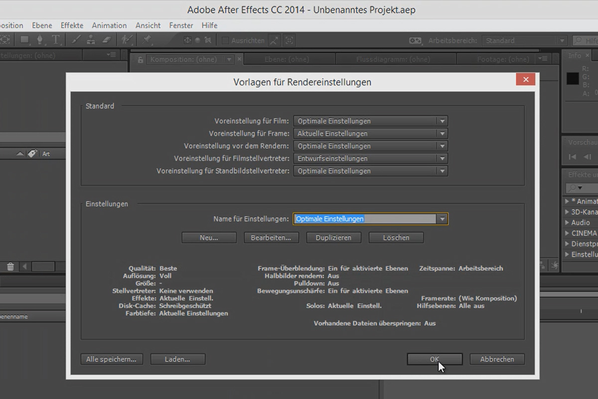 Tips och trick för arbetsflödet i After Effects: After Effects på engelska