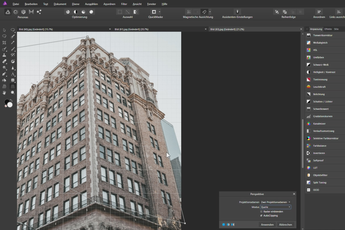 Affinity Photo-opplæring – Grunnleggende: 5.12 | Korrigere perspektiv