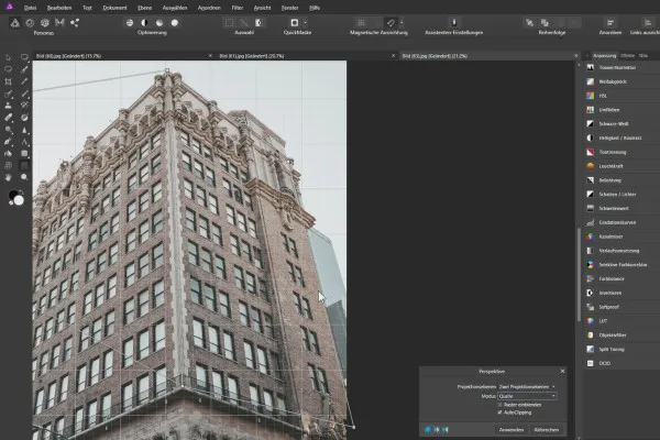 Affinity Photo-Tutorial – Grundlagen: 5.12 | Perspektive korrigieren