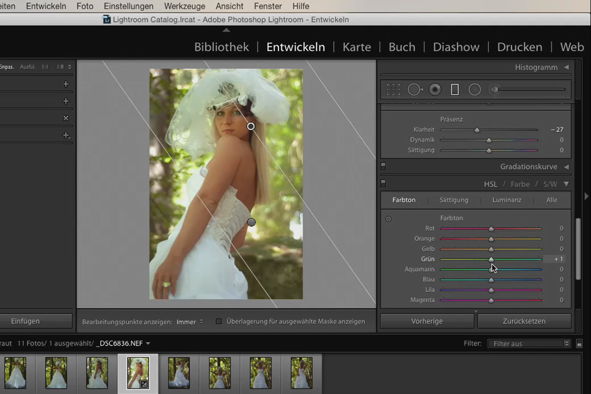 Lightroom para principiantes e intermedios: 13 - Práctica - 13.4 - Creación de un look de boda