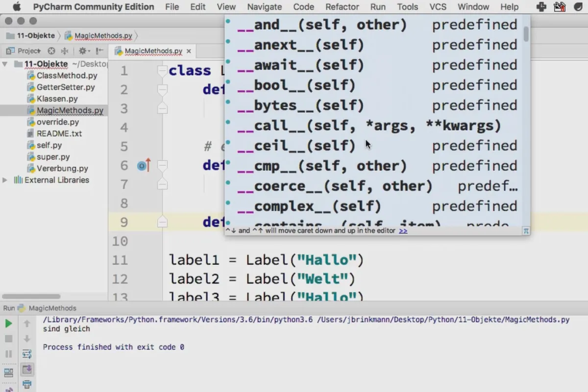 Programmieren mit Python – 11.9 Magische Methoden