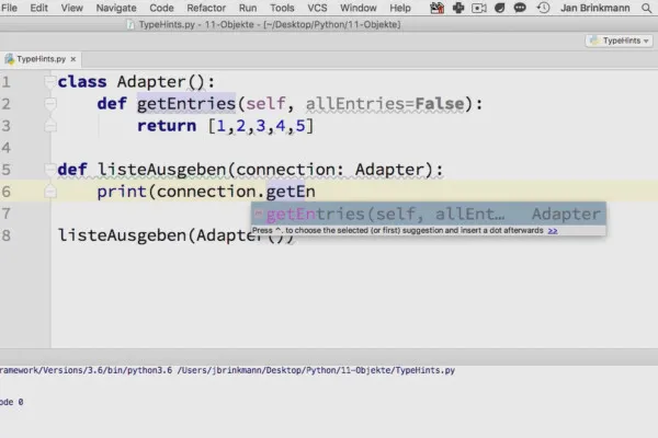 Mengkode dengan Python - Menggunakan Type Hints 11.10