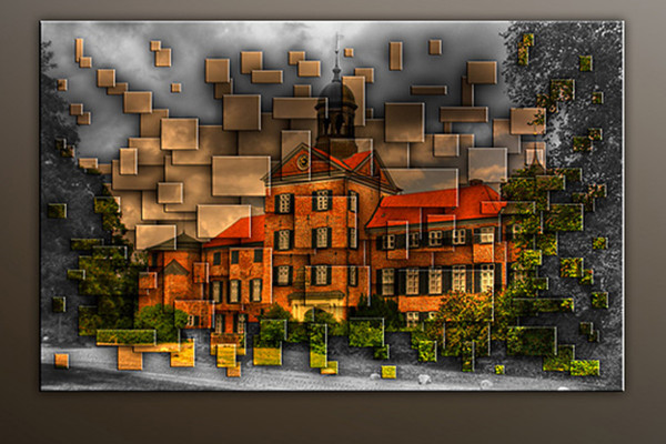 Photoshop-åtgärd: hopade fotodelar