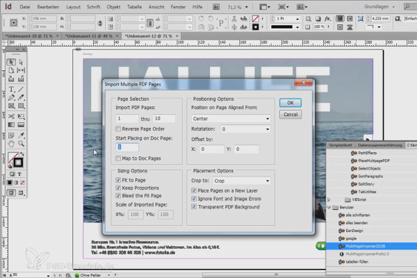 Tips & tricks for Adobe InDesign: Importing multi-page PDFs