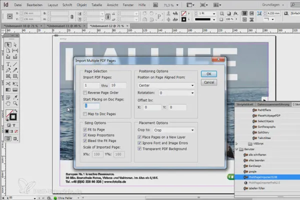 Tipps & Tricks zu Adobe InDesign: Mehrseitige PDFs importieren