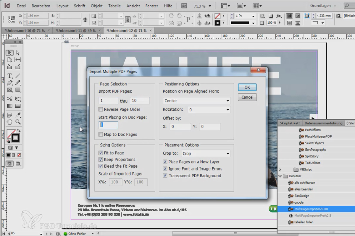 Tips & tricks for Adobe InDesign: Importing multi-page PDFs