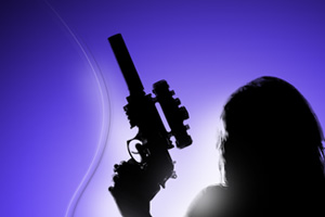 Bad Girl Silhouette - Skuggsilhuett med spotlighteffekt