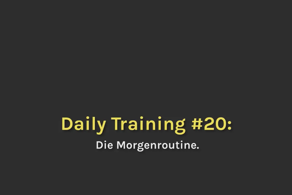 Smart-Performance: 12.20 Die Morgenroutine