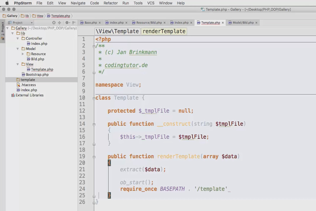 Programación web orientada a objetos con PHP - 9.09 El nivel de vista de la galería: objetos de vista y plantillas