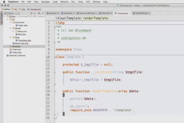 Objektorientert webprogrammering med PHP - 9.09 Galleriets visningsnivå: Visningsobjekter og maler