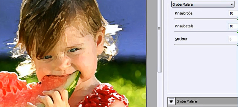 Effet mâché : peindre des photos avec de l'aquarelle