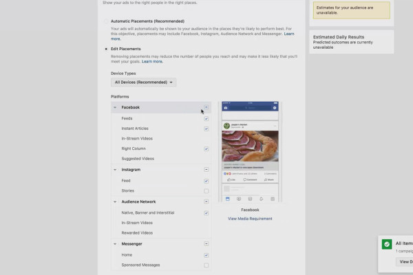 Customer acquisition via Facebook and Google AdWords: 7.9 Retargeting campaign: form