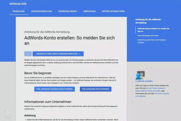 Залучення клієнтів через Facebook та Google AdWords: 8.2 Створення облікового запису (обов'язково перегляньте)
