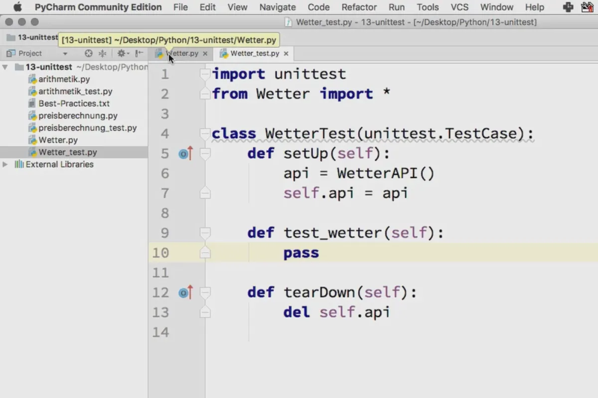 Mempograman dengan Python - Menyiapkan 13.4 test case dengan setUp dan tearDown