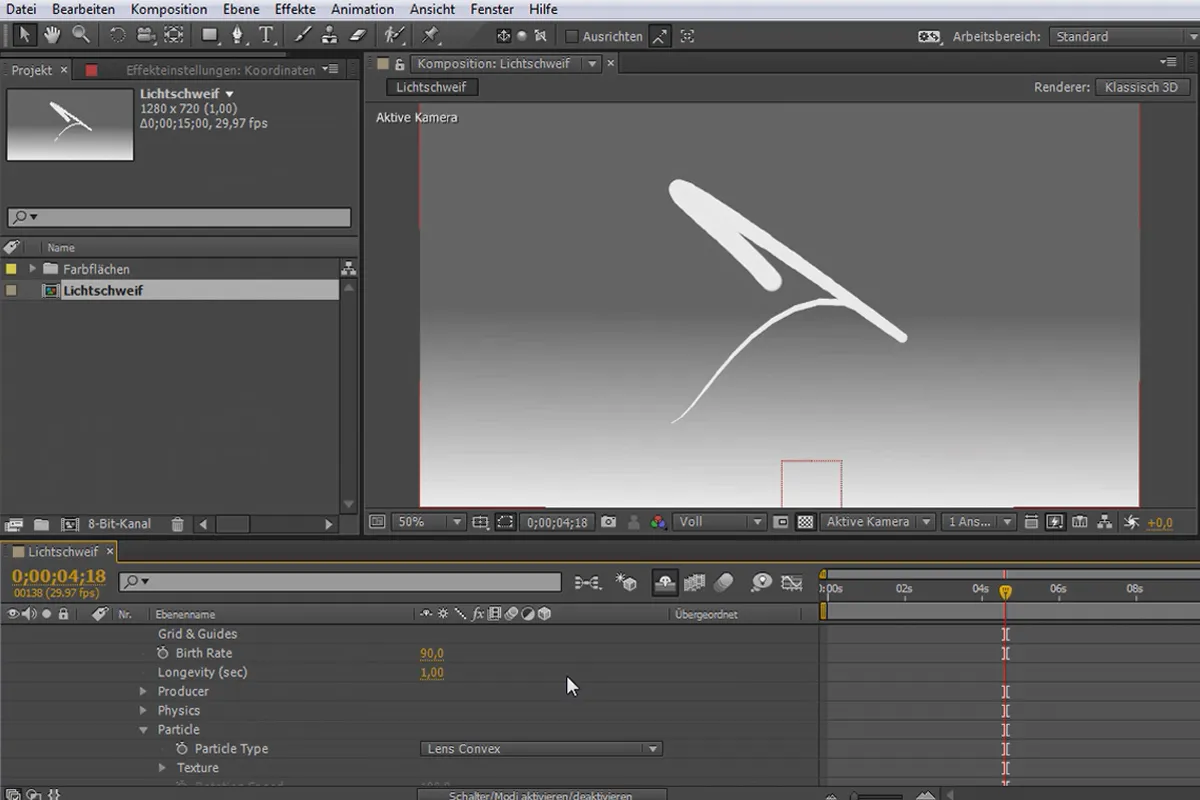 After Effects für Einsteiger: Lichtschweif erstellen