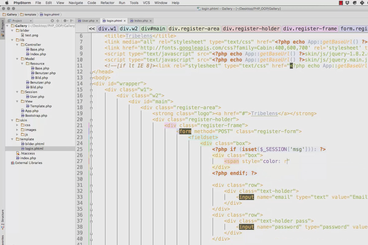 Programación web orientada a objetos con PHP - 9.16 Log-in failed: Read values from the session