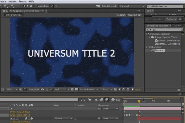 After Effects 입문자를 위한: 우주 제목