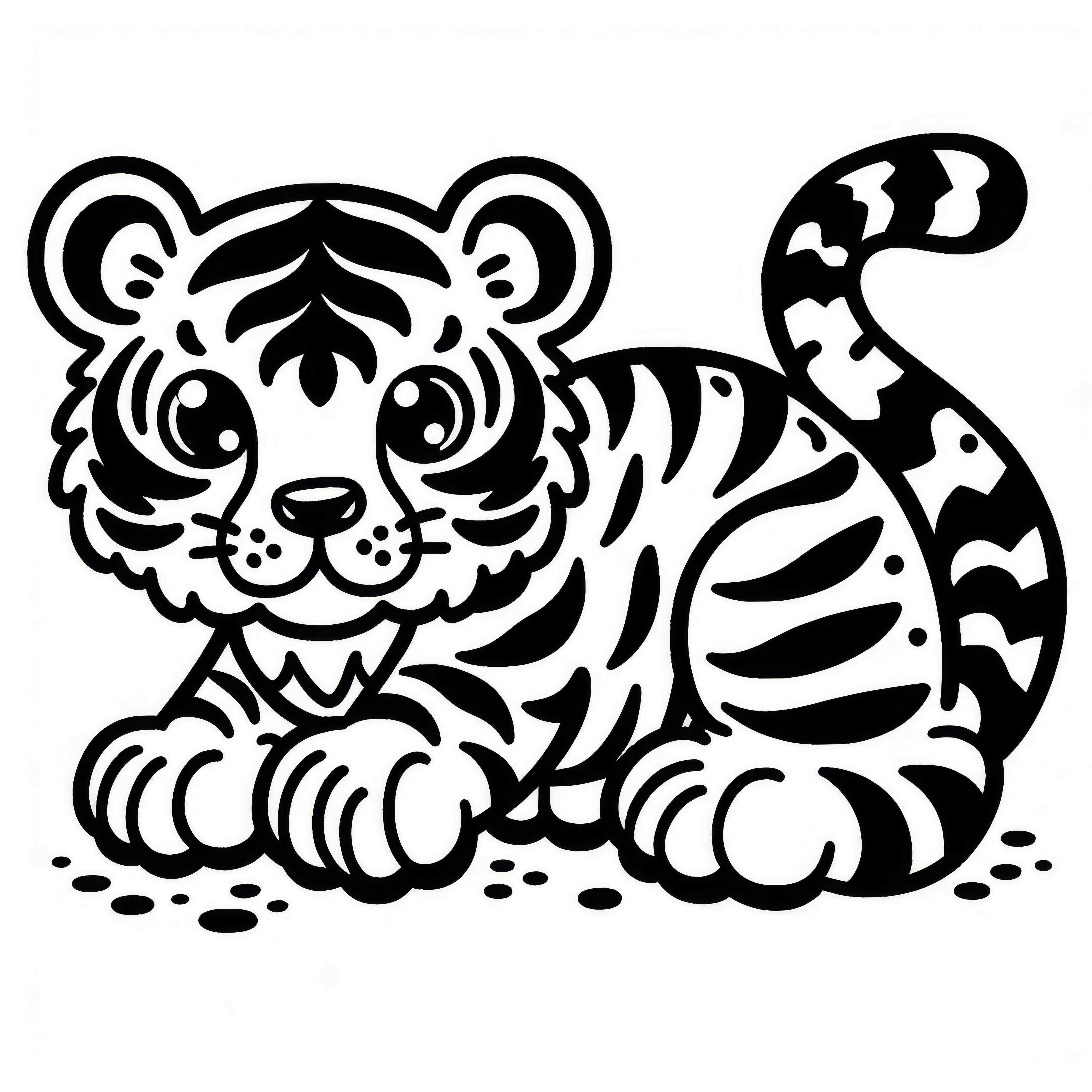 Plantilla de tigre fácil gratuita