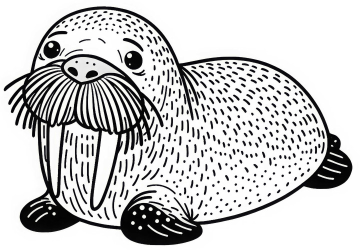 Walrus farbiaci list jednoduchý zadarmo