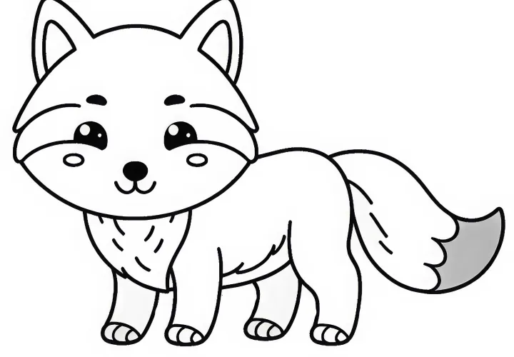 Polarfox Színezőlap Egyszerű Ingyenesen