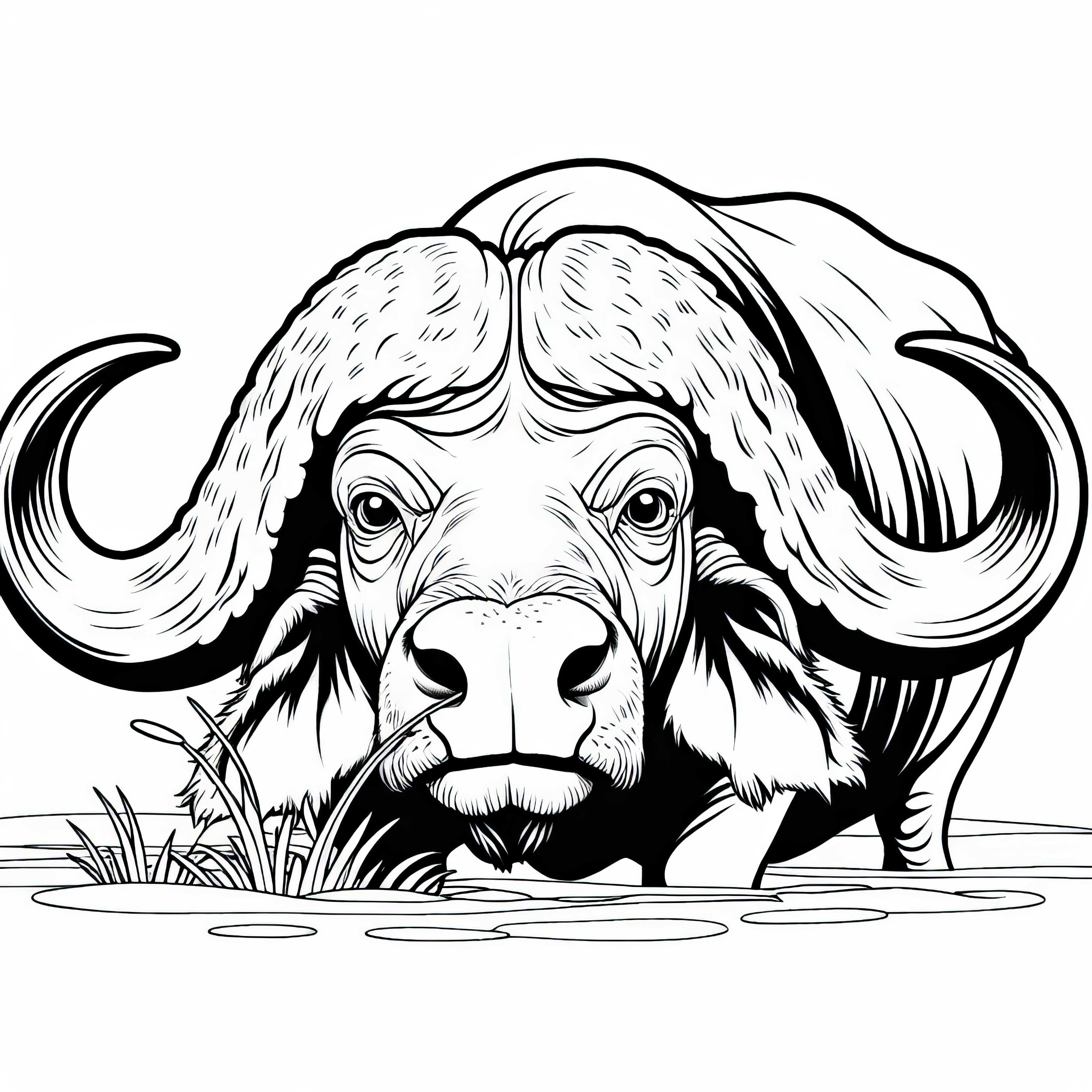 カファーニャバッファロー 塗り絵 無料ダウンロード