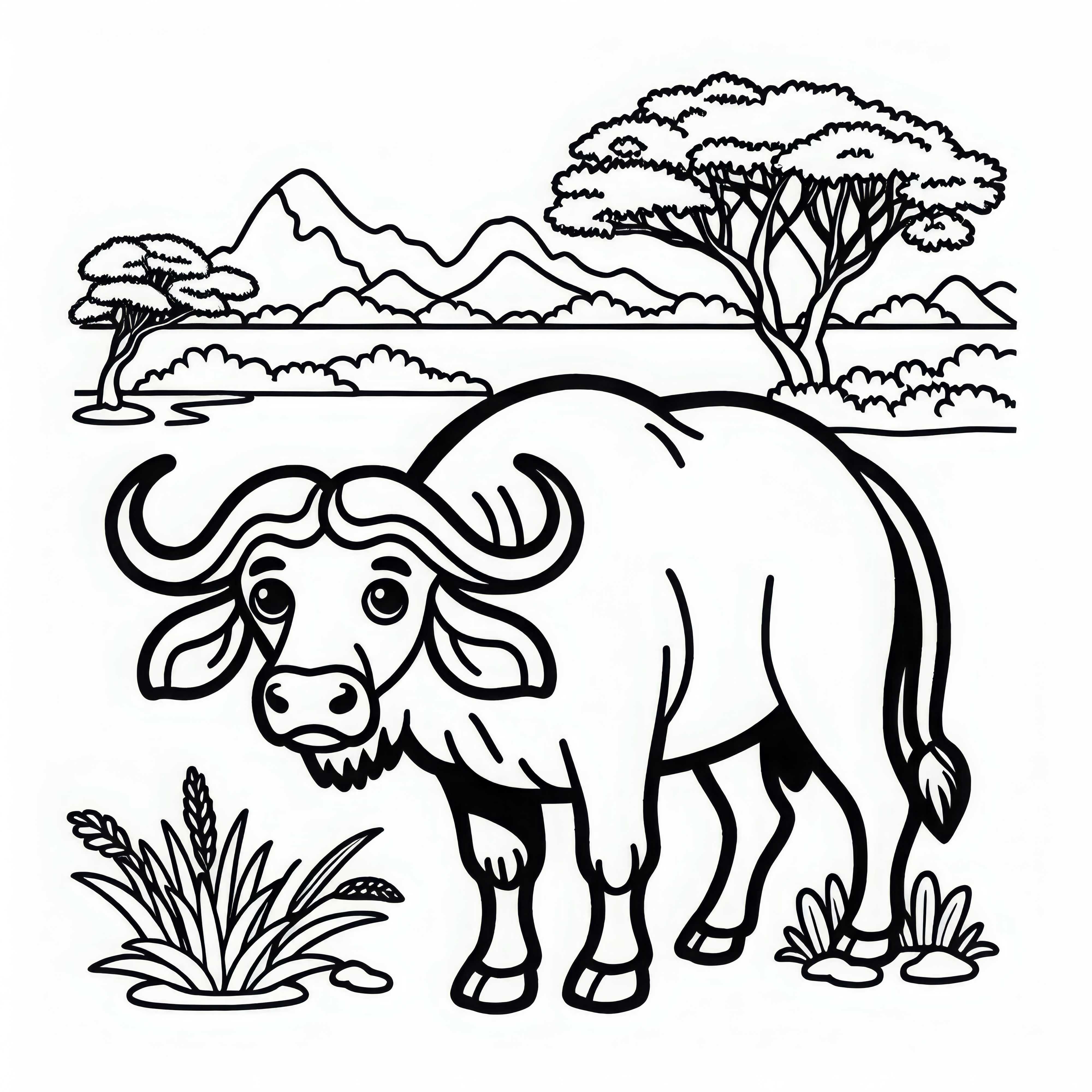 카프렌 버팔로 색칠 공책 간단히 무료 다운로드 및 온라인으로 색칠하기 카프렌 버팔로 색칠하기 도안 간단 무료 다운로드 및 온라인 색칠하기