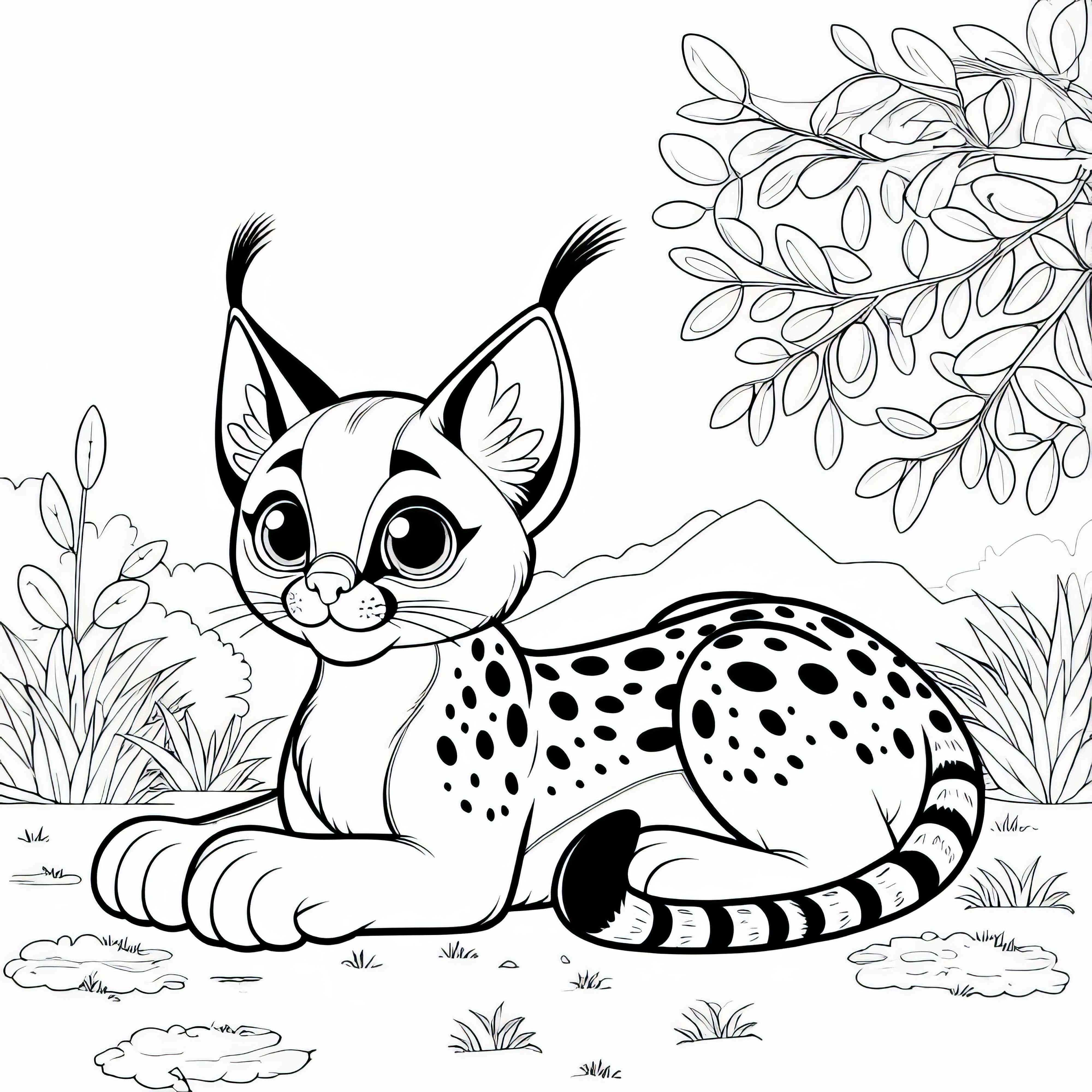 Karakal Dessin à colorier Simple Gratuit Karakal Dessin à colorier Simple Gratuit