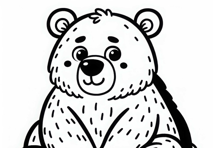 Grizzly omalovánka jednoduchá zdarma