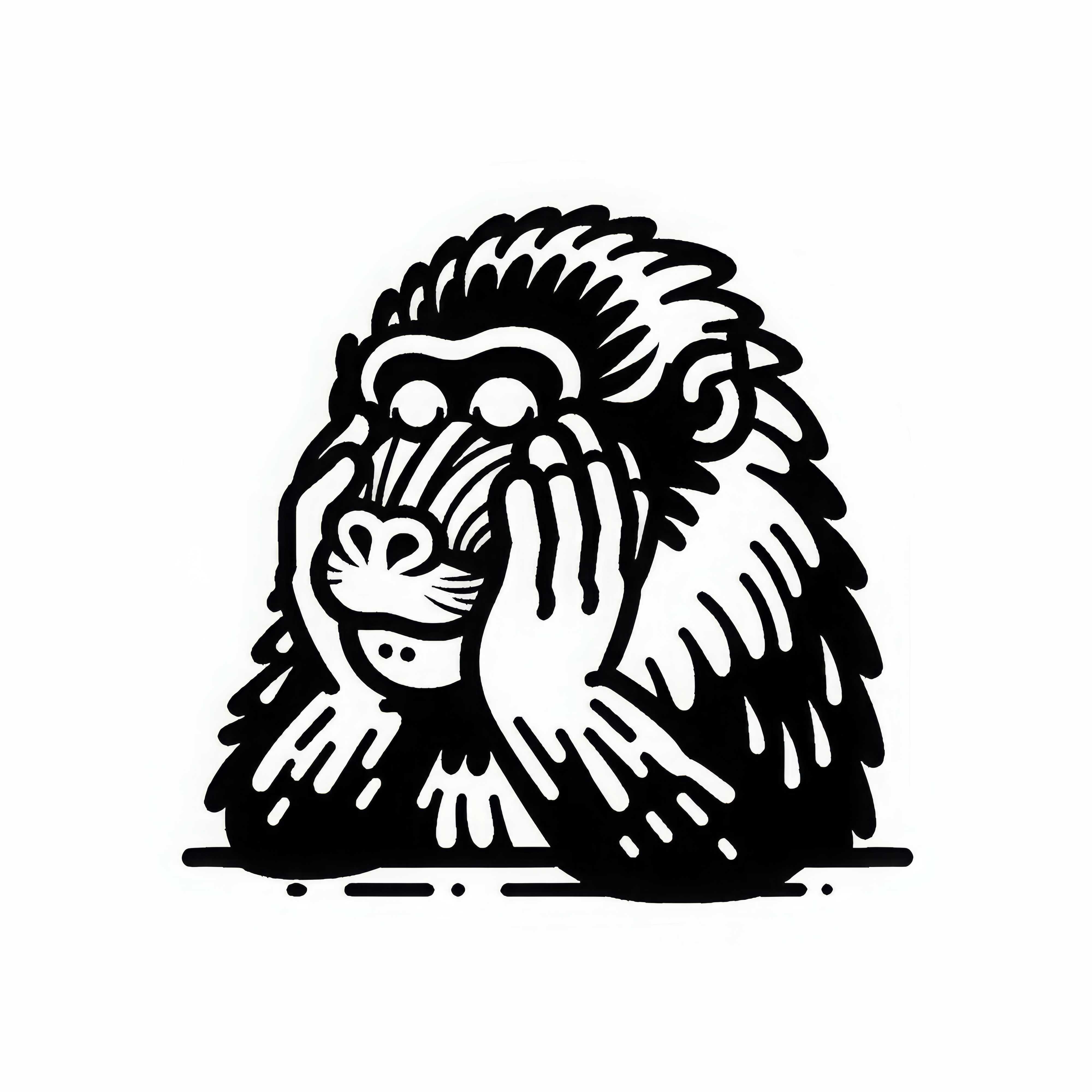 Mandril Omalovánka Jednoduchá zdarma ke stažení